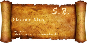 Steiner Nina névjegykártya